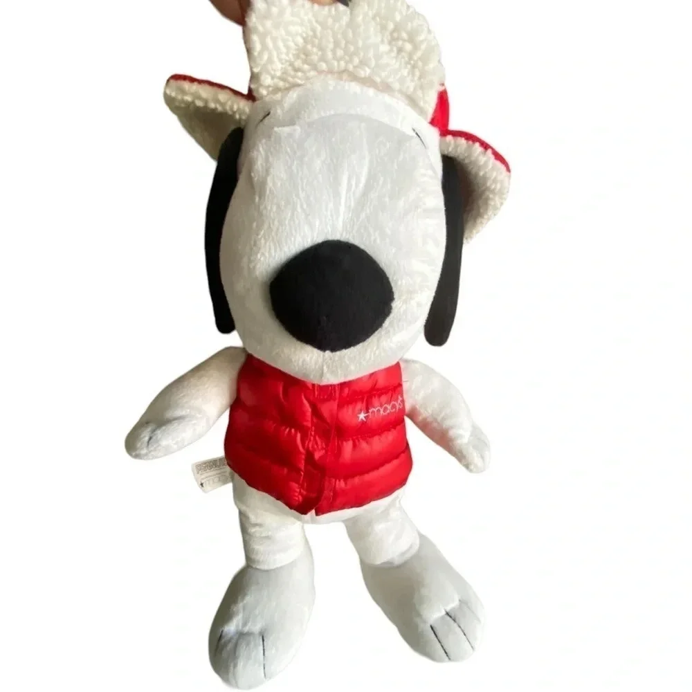 Peanuts Snoopy Stuffed Animal Macys Christmas Holiday 2015 - Picture 11 of 14